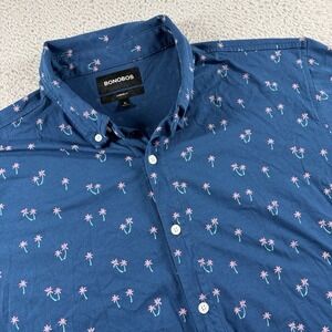 Bonobos Button Up Shirt Mens XL Short Sleeve Palm Tree Pattern AOP Standard Fit